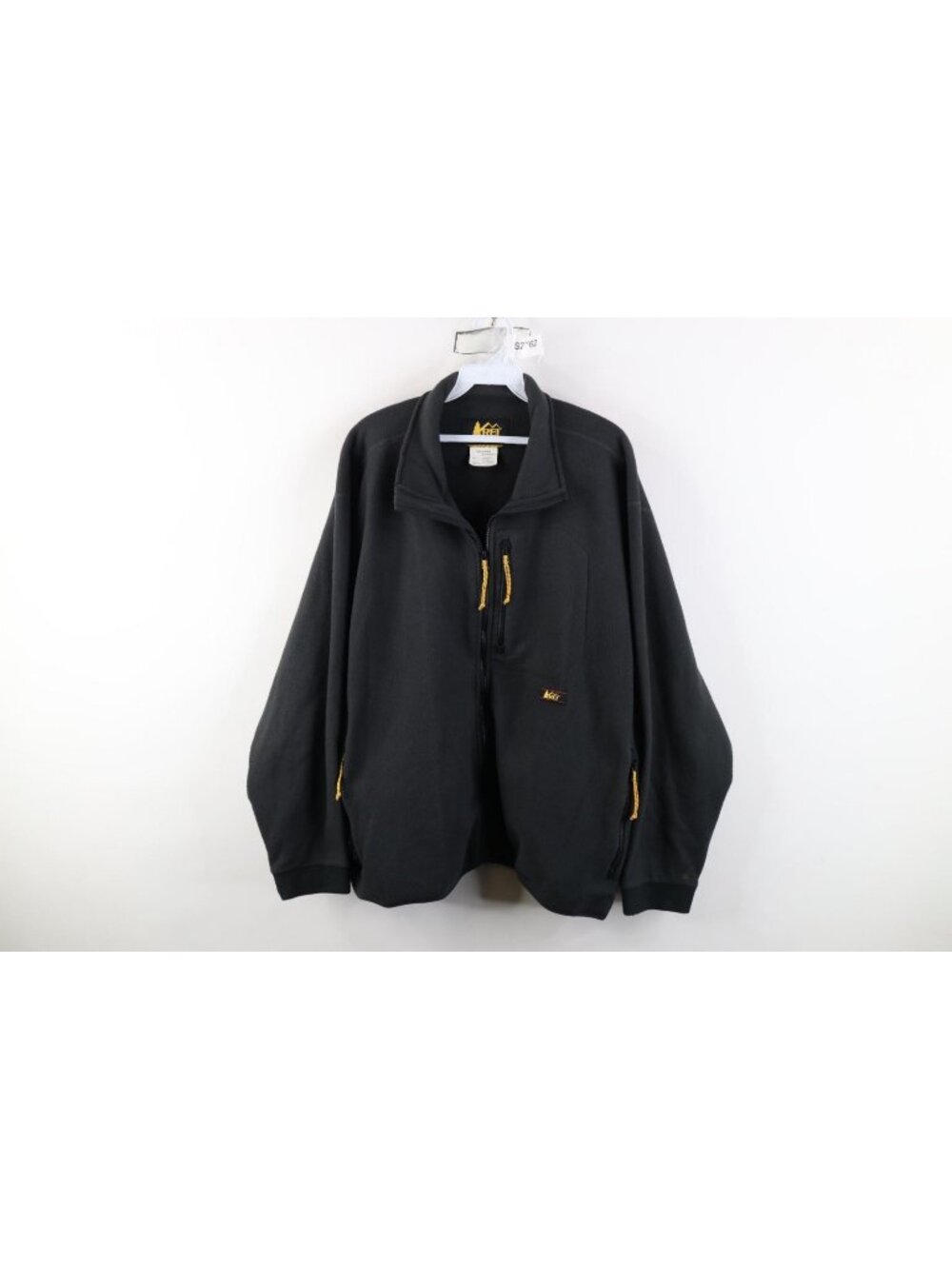 Vintage 90s Y2K REI Womens 1X Spell Out Gorpcore Hiking Fleece Jacket Dark Gray